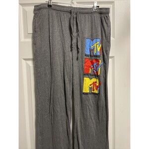 MTV men’s Large Lounge Pants Logo Retro